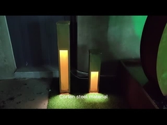 لامپ فضای باز باکس فلزی کورتن استیل قرمز روستایی 10 وات